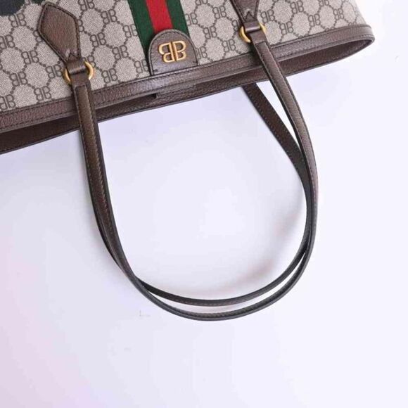 Gucci Balenciaga Collaboration Ophidia GG Supreme Graffiti Tote Bag Beige - Picture 4 of 7